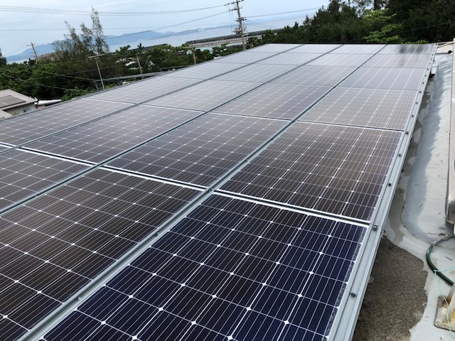 伊江島　太陽光発電施工写真