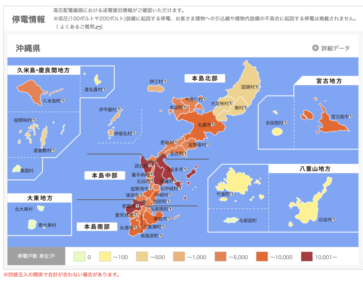 沖縄台風被害